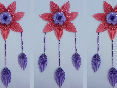 DIY: Wall Hanging Idea!!! How to Make Beautiful Wall Hanging With Colour Paper!!! Simple Home Decor!