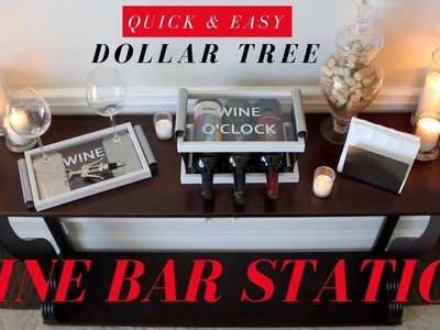 DIY WINE RACK |  DIY WINE BAR | DOLLAR TREE DIY ROOM DECOR