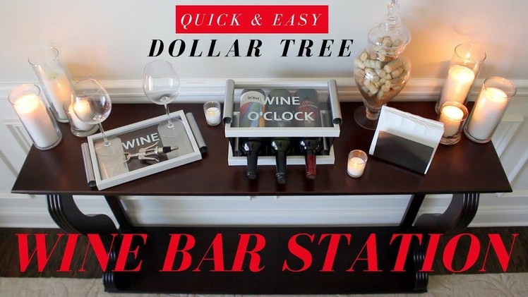 DIY WINE RACK |  DIY WINE BAR | DOLLAR TREE DIY ROOM DECOR