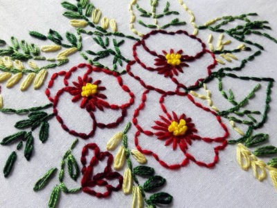 Hand Embroidery Patterns | Backstitch |cherry blossom.