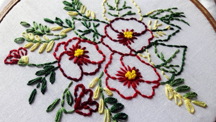 Hand Embroidery Patterns | Backstitch |cherry blossom.