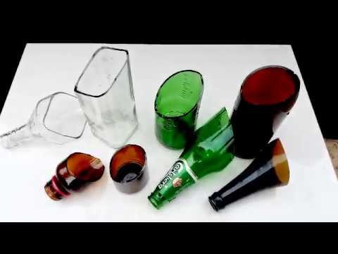 How to cut glass bottle at home | angle glass bottle cutter