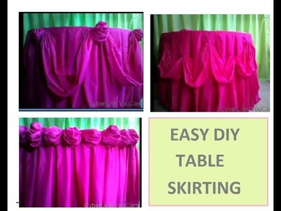 How to do basic table skirting for birthday table set up or wedding table set up. GRACEVI