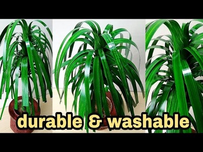 How to make artificial beautiful leaf plant for home decoration