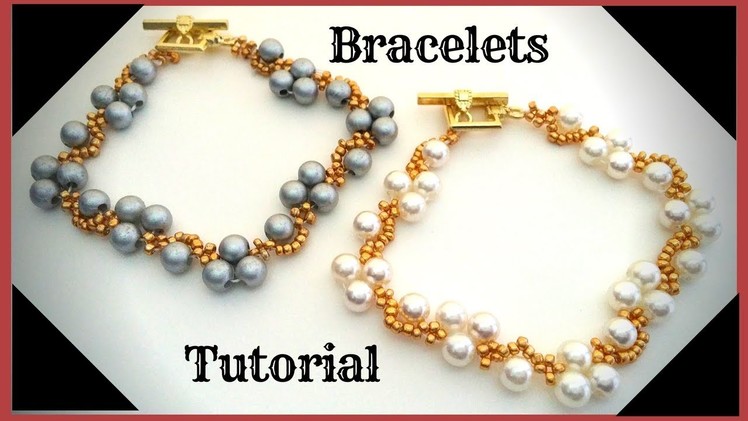 How to make beads bracelets. Bracelet making.  Beading tutorial.