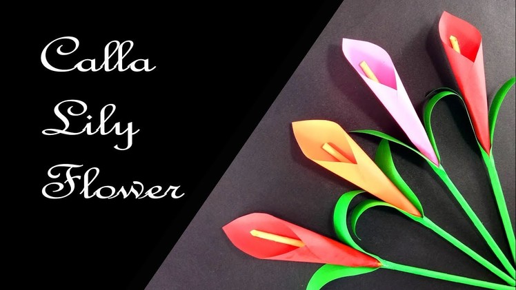 How to Make Calla Lily Paper Flower | Very Easy Origami Flower for Beginners !!!