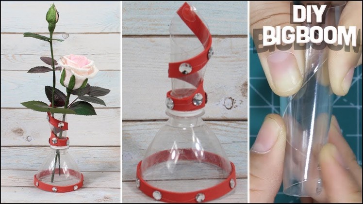 How to make Flower Vase with plastic bottle step by step(For Beginner)