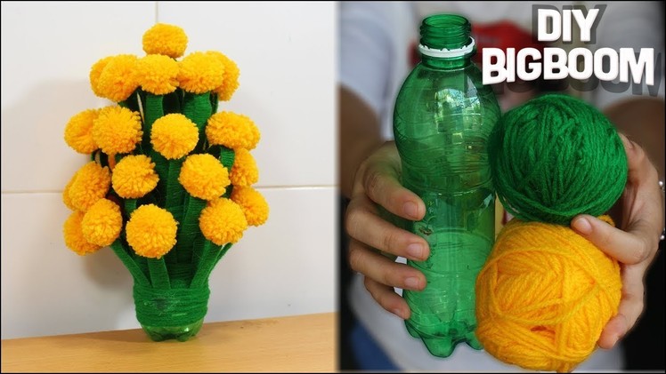 How to make Flower Vase with Wool (Best Idea 2018) | DBB
