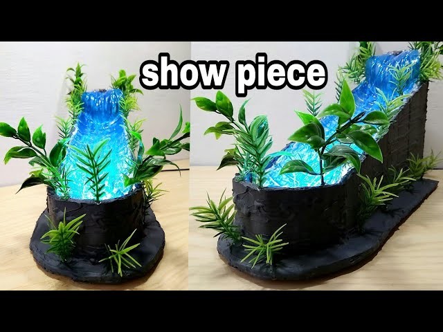 How to make fountain waterfall show piece with LED light