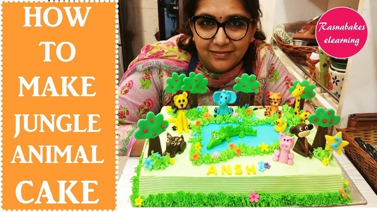 How to make Jungle Animal cake: Cake decorating tutorial