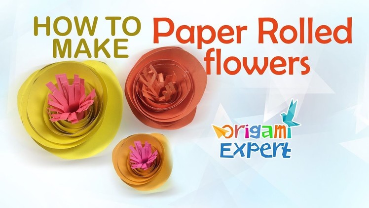 How to Make Origami Rolled Flower Easy