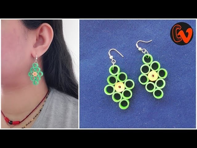 How to Make Quilling Earrings Tutorial. Paper Quilling Jewelry