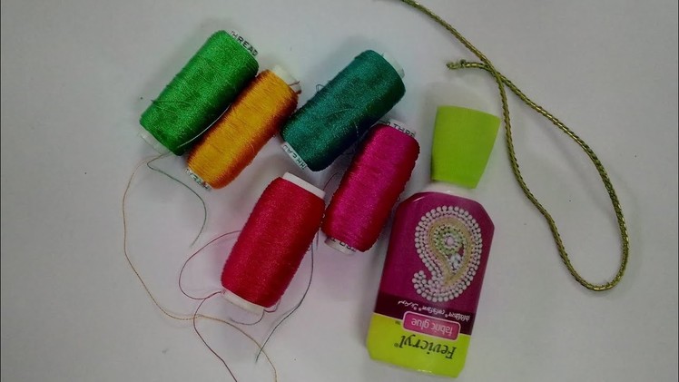 How To Make Rakhi With Silk Thread | CraftLas