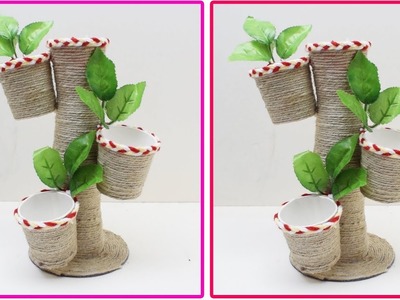 Jute Showpiece | Best reuse of Waste paper cup and  jute Craft Idea | Handmade craft |
