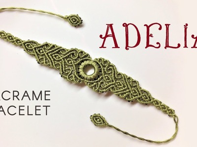 Macrame bracelet tutorial - The Adelia - Simple but elegant macrame pattern