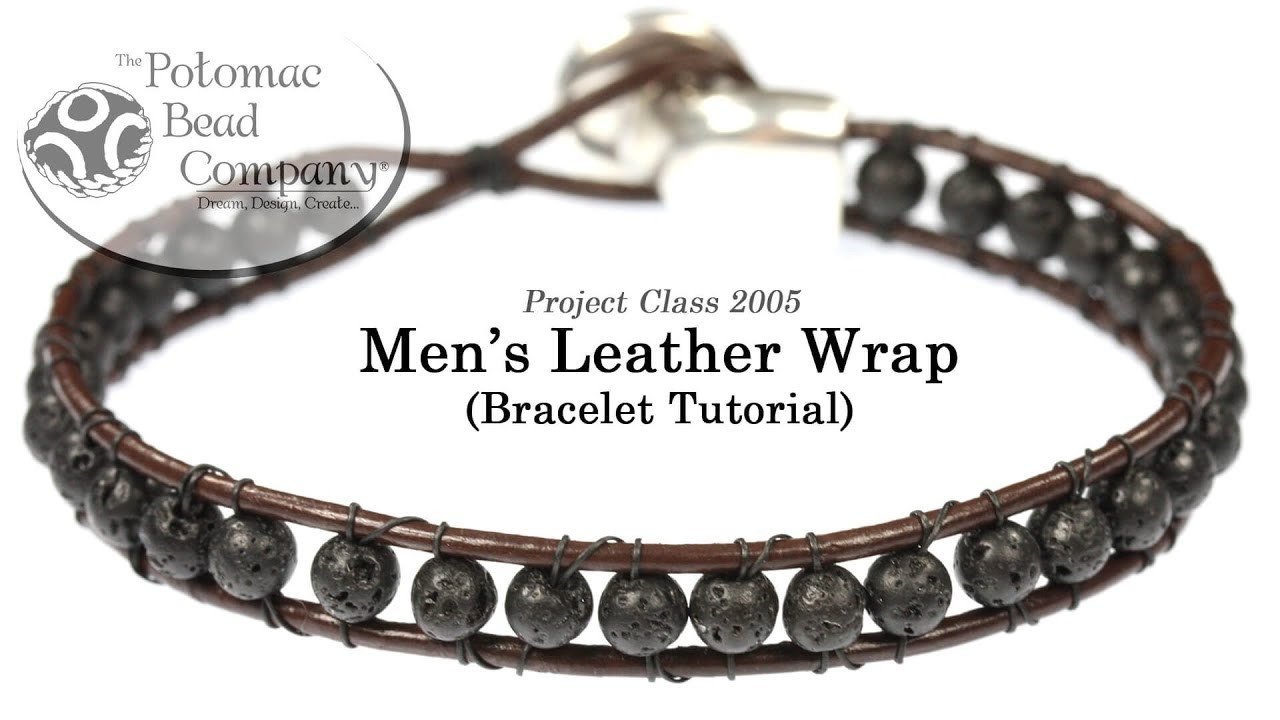 Mens Leather Wrap Bracelet