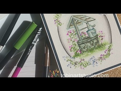 NEW AI Watercolor stamps | Spring Wishing Well