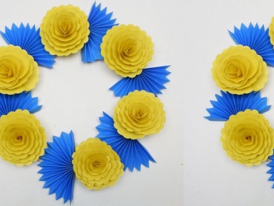 Paper Flower Wall Hanging - DIY Hanging Flower - Wall Decoration ideas