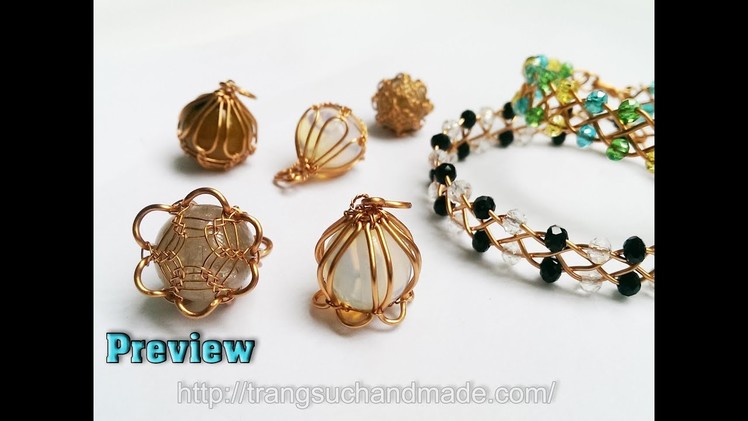 Preview pendants with large spherical stone and bracelets with small stones 396