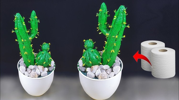 টিস্যু পেপার দিয়ে ক্যাকটাস গাছ. Cactus Tree With tissue Paper