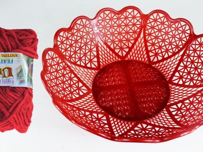 Awesome Craft Idea With Plastic Basket | Diy Arts and Crafts | Recycling Project
