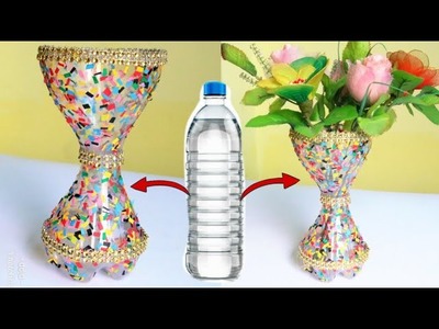 Best Out Of Waste Plastic Flower Vase.Plastic Bottle craft ideas.DIY Flower Pot.Waste material craft
