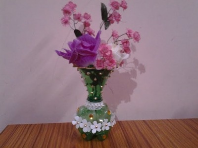 Best Reuse Idea Out Of Waste Plastic Bottles ll Art & Craft Idea ll Pretty Flower Vase