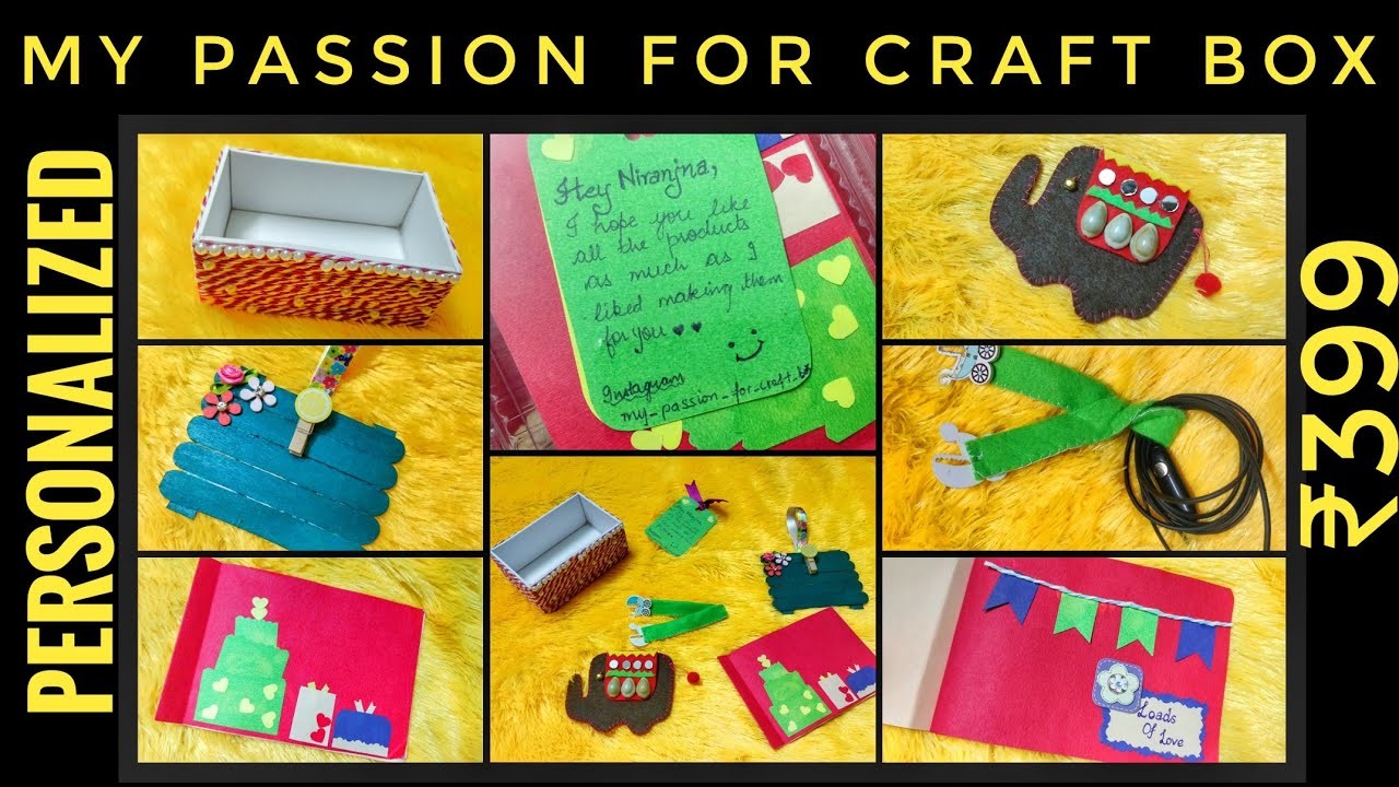 Brand New super cute Craft Box @ 399| Discount Code |Unboxing and Review |My Passion for Craft Box