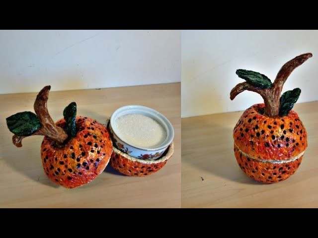 DIY :BEST OUT OF WASTE. PAPER CLAY FRUIT BOWL. HANDMADE CLAY CRAFT: