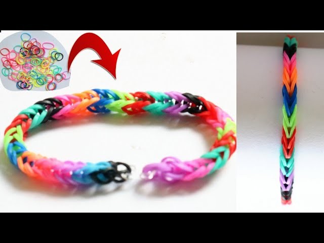 DIY Bracelet.Making Friendship band.Loom Bracelet.Rainbow bracelet.Easy Rubber craft for kids