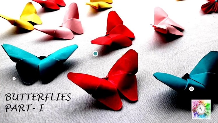 DIY Handmade paper Butterflies by craft and innovation || part-1 ||