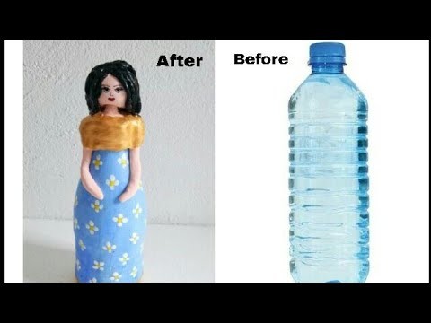 DIY plastic bottle doll.best out of waste.recycled craft