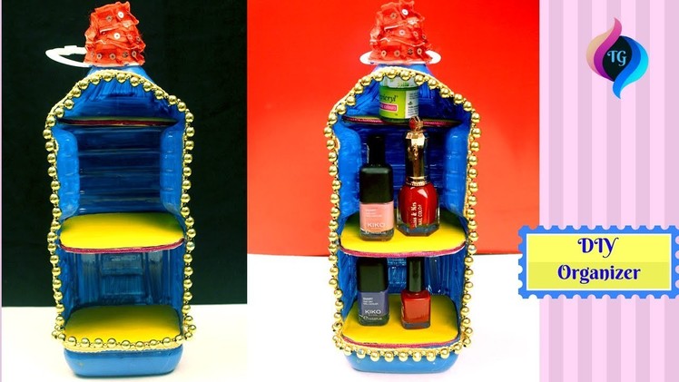 DIY Plastic Bottle Makeup Organizer - Inspiring Craft Ideas Using Plastic Bottle - Best out of Waste