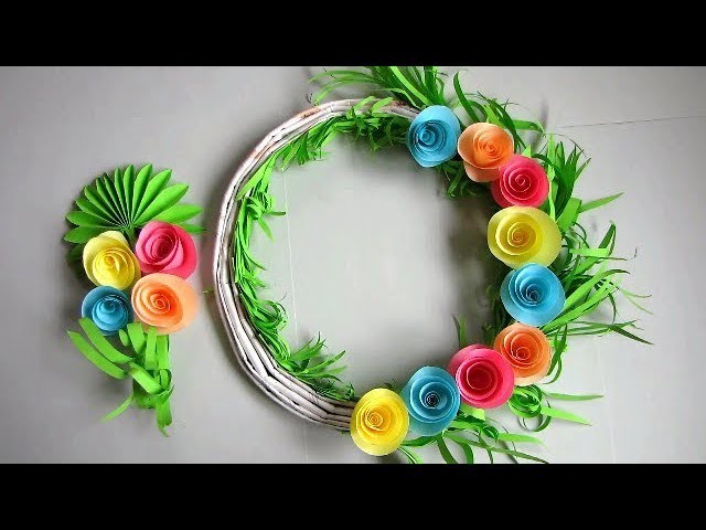 DIY. Simple Home Decor. Wall Decoration. Hanging Flower. Paper Craft Ideas #3