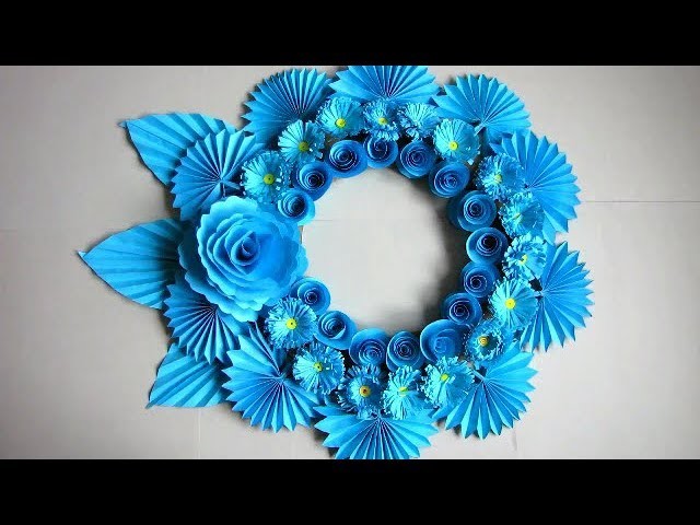 DIY. Simple Home Decor. Wall Decoration Door. Hanging Flower. Paper Craft Ideas #36