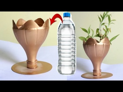 DIY waste material craft ideas.Best Out Of Waste Plastic Flower Vase.Plastic bottle craft ideas