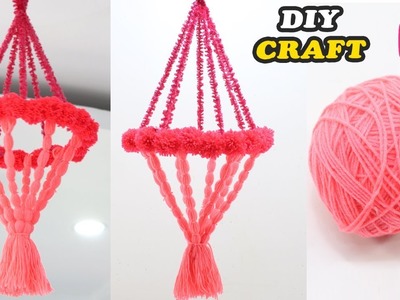Easy WOOLEN Ceiling Hanging Design | Easy Diy Craft | Jhumar Craft from Wool