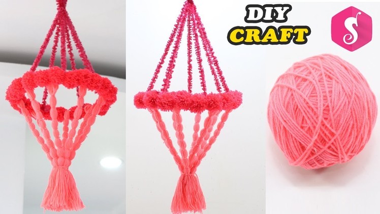 Easy WOOLEN Ceiling Hanging Design | Easy Diy Craft | Jhumar Craft from Wool