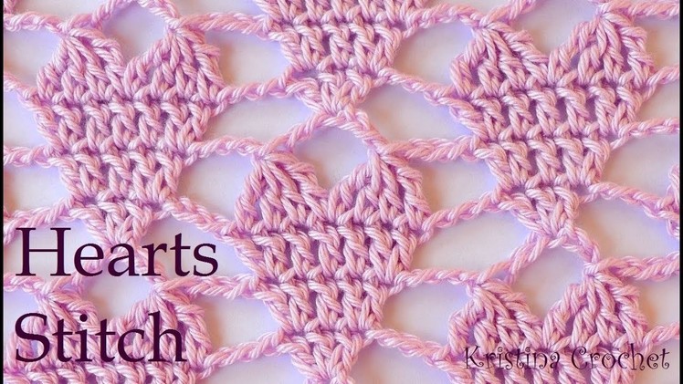 Hearts stitch Easy Crochet Pattern (English)