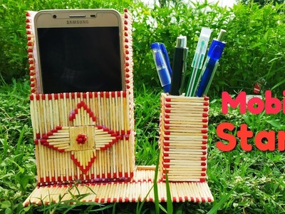 Home made Matchstick mobile and pen holder। matchstick art and craft idea.