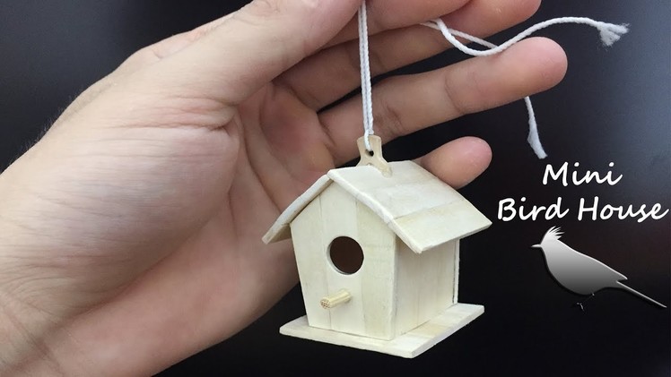 How To Make A Mini Birdhouse, DIY Popsicle Stick House Craft