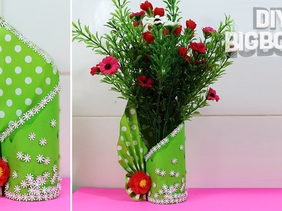 How to make flower vase with paper | Paper craft flower vase | DBB