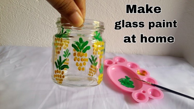 How to make glass paint at home.easy diy craft idea