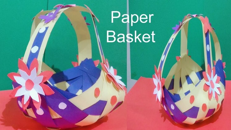 How to make paper basket.DIY Paper craft.basket making idea.DIY basket.decor craft.Art Gallery