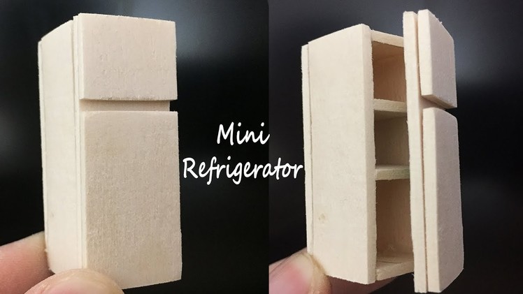 How To Make Popsicle Stick Miniature Refrigerator, Freezer, Ice Cream Stick Craft Diy
