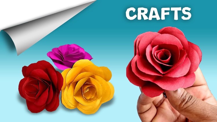 How to make Rose flower ???????? Paper craft | DIY crafts | minute crafts for kids | easy origami
