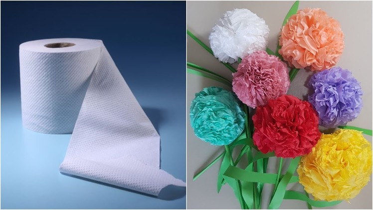 How To Make Round Tissue Paper Flower | DIY Paper Craft | Diella Crafts