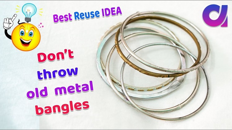 How to reuse old metal bangles.Best out of waste.old bangles reuse  | Artkala