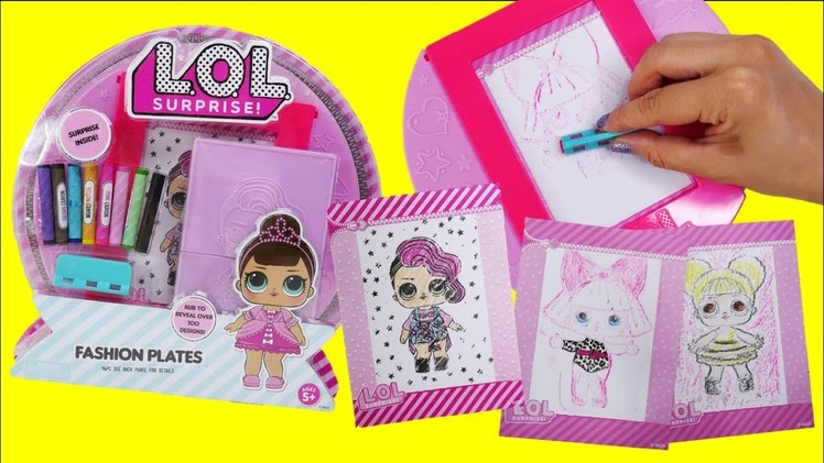 LOL Surprise Fashion Plate Draw and Color LOL Doll DIY Craft Activity Set
