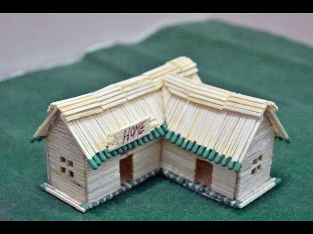 Matchstick Art and Craft Ideas | How to Make a Miniature Matchstick House | Matchstick House